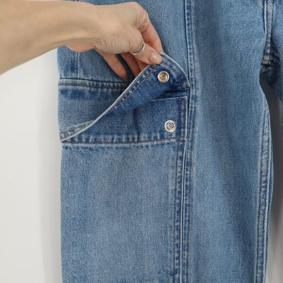 NEW Etica Pax Mid-rise Cargo Jeans Womens Y2K Cropped Zip Fly High Rise Casual - Picture 10 of 10